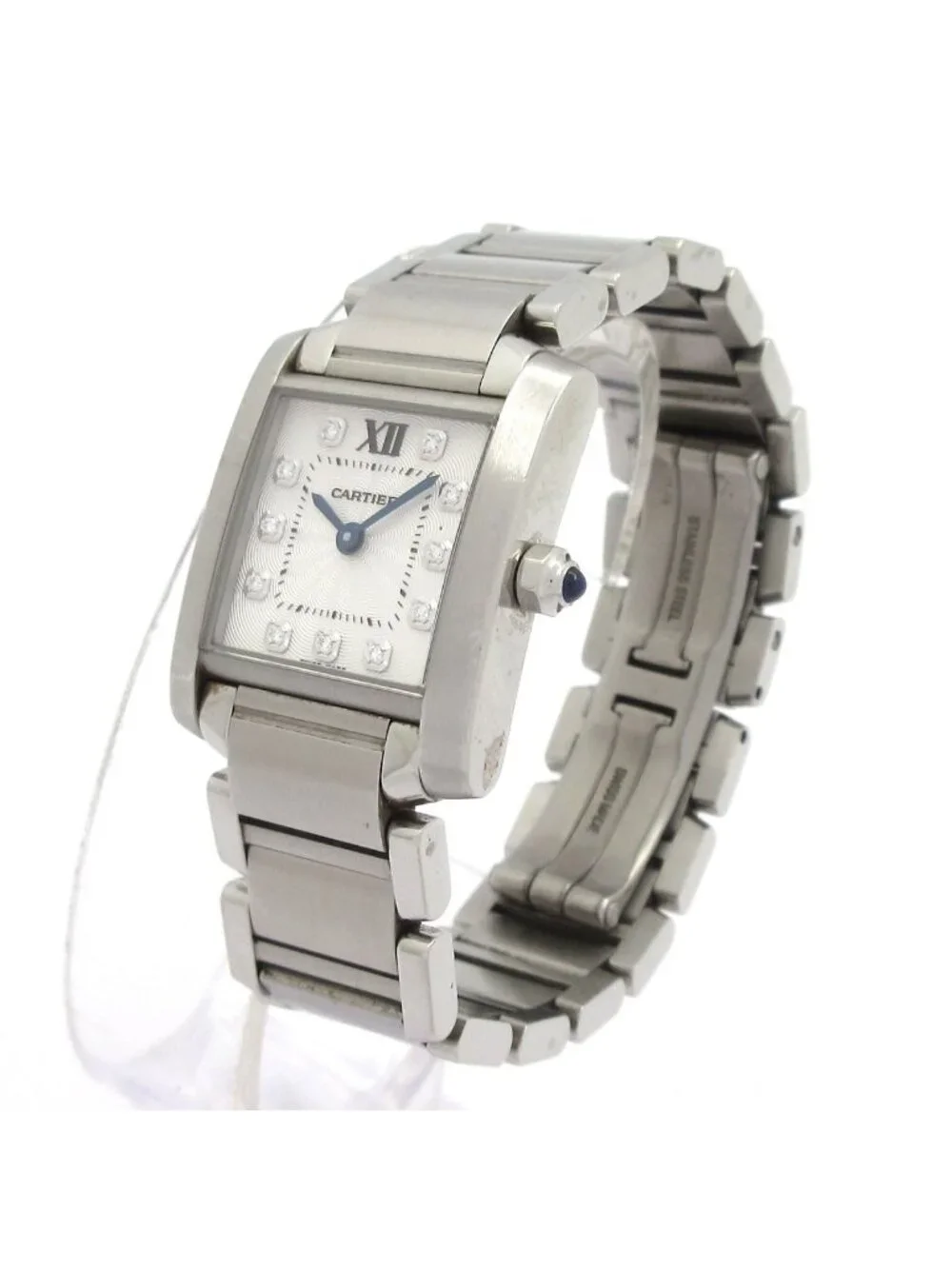 Cartier Watch Tank Francaise SM Diamond Index White